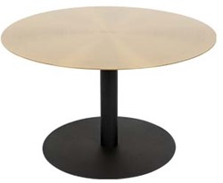 Zuiver Snow side table 2 mm staal gelakt tafelblad met geborstelde afwerking en zwart gepoedercoat frame