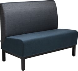 Soho Diner 120B, onderstel staal 4-poots zwart, volledig gestoffeerd, zithoogte 49cm