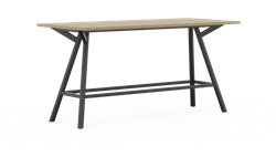 Huislijn Bridge vergadertafel recht, rechthoekige poot 30x50mm, vaste hoogte 90cm