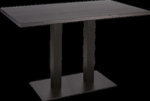 Flat-2 kolompoot tafel met voetplaat 75x40cm-2