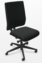 Viasit Lineo bureaustoel, bekleding Kunstleer Tundra 310T/30, zitdiepteverstelling en zachte wielen, zonder armleggers